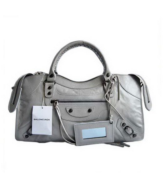 Giant City hardware Argento Handbag_Off Bianco